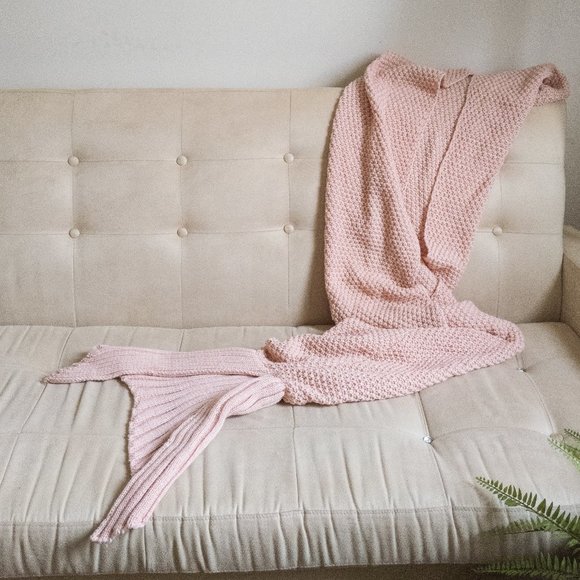 Hand Crafted Other - Mermaid Blanket - Crochet Pink